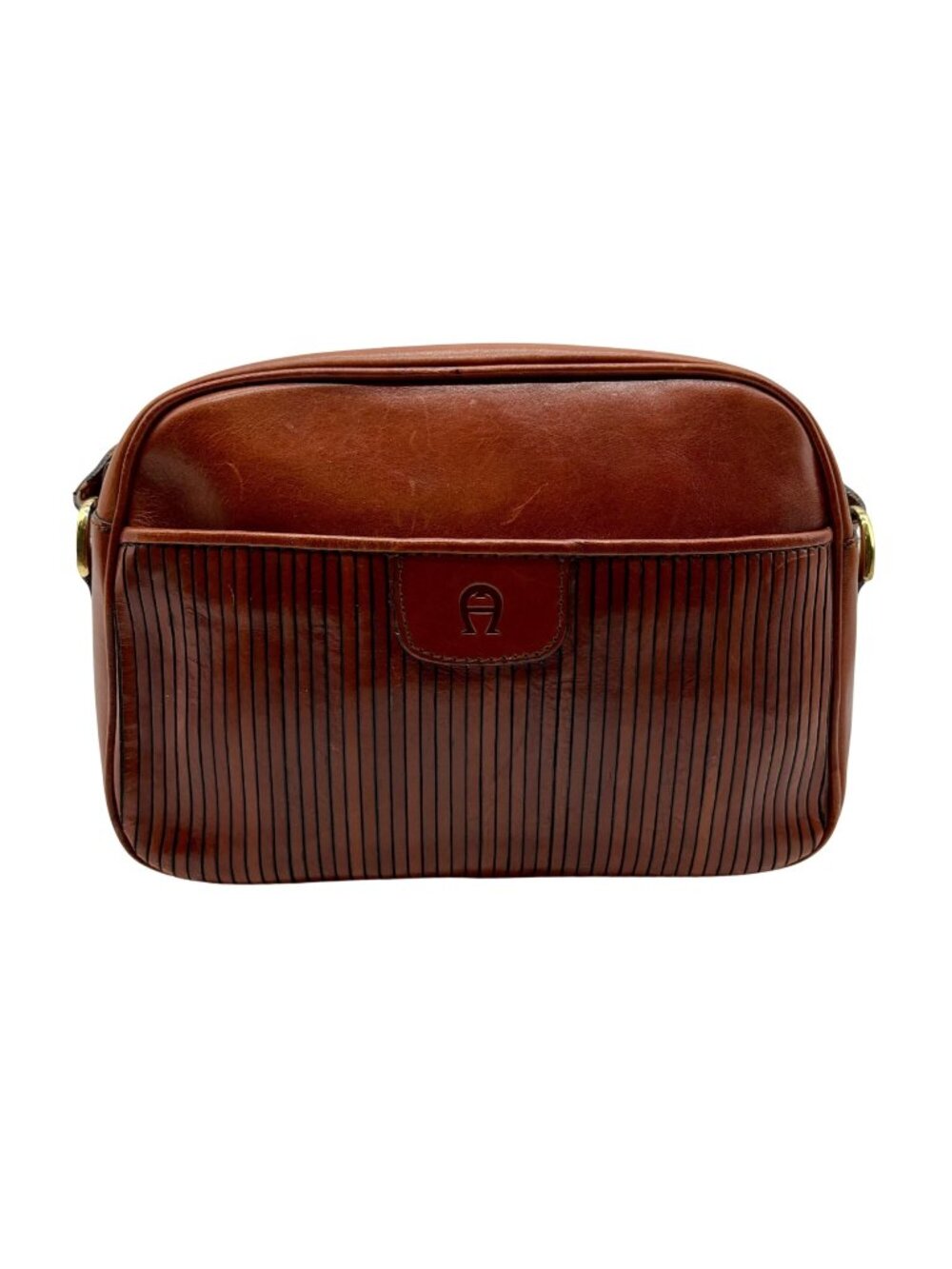 Etienne Aigner Brown Leather Crossbody Bag